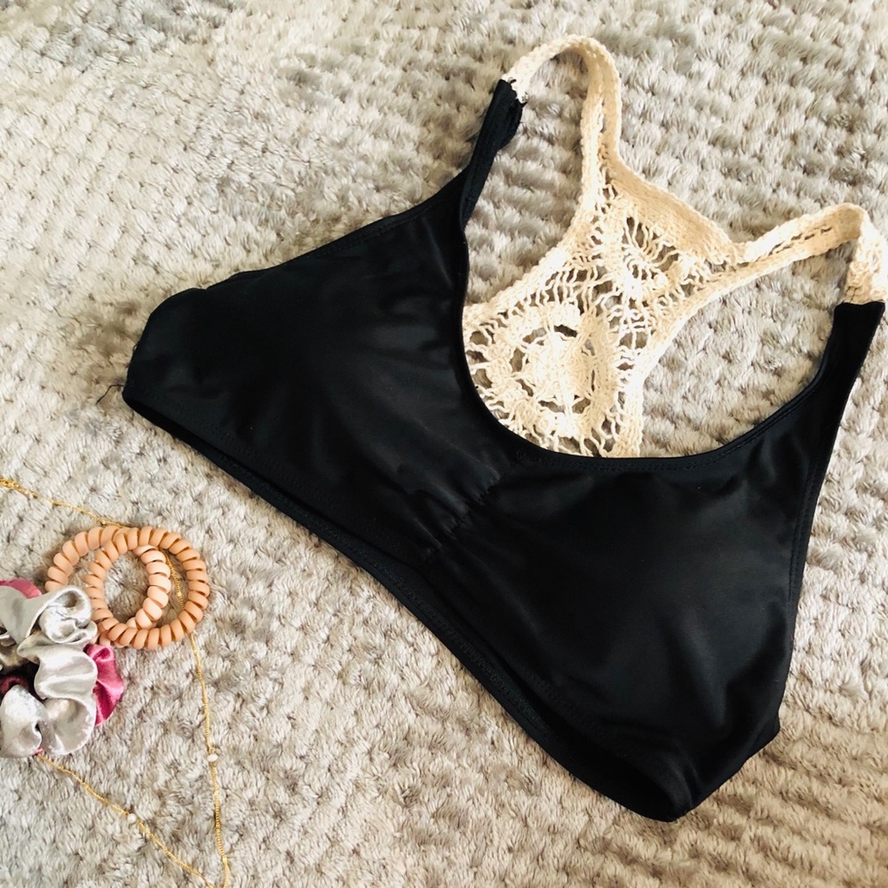 Black and Crochet Bikini